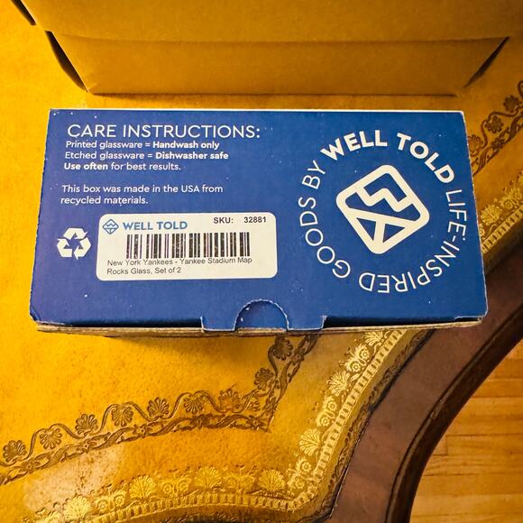 MLB New York Yankees Baseball Ballpark Map Rocks Whiskey Glasses Set of 2 NEW - Picture 8 of 16